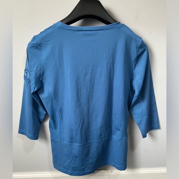 Bugatchi Shirt Womens M-Blue Solid Top Long Sleeve Golf Tennis Sport Ladies(UV50 - Picture 2 of 13